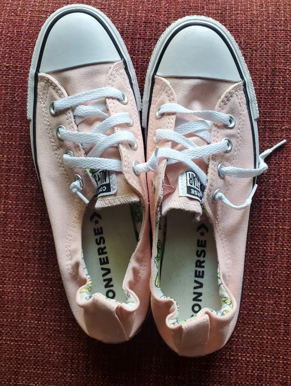 Converse Shoreline Pink Lemonade Slip On Canvas Sneakers 8.5